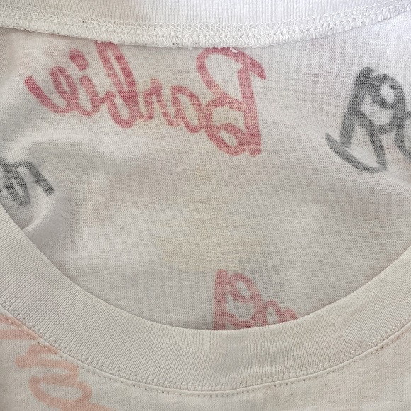 Rue 21 White Super Cute Barbie In Cursive Shirt - Picture 15 of 15